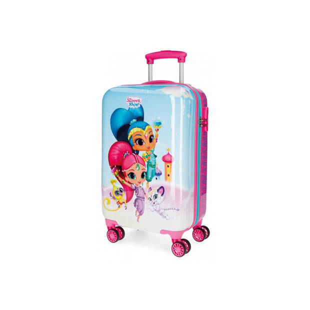 Shimmer & Shine roze kinderkoffer trolley meisjes 55 cm twister