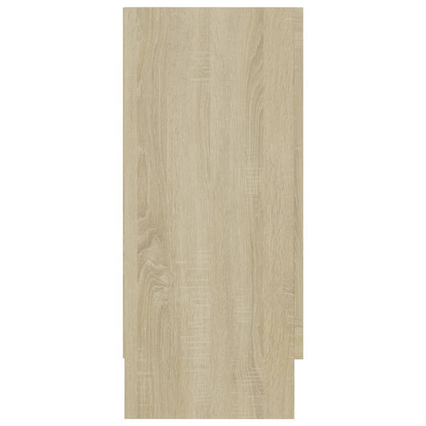 vidaXL Dressoir 120x30,5x70 cm bewerkt hout sonoma eikenkleurig