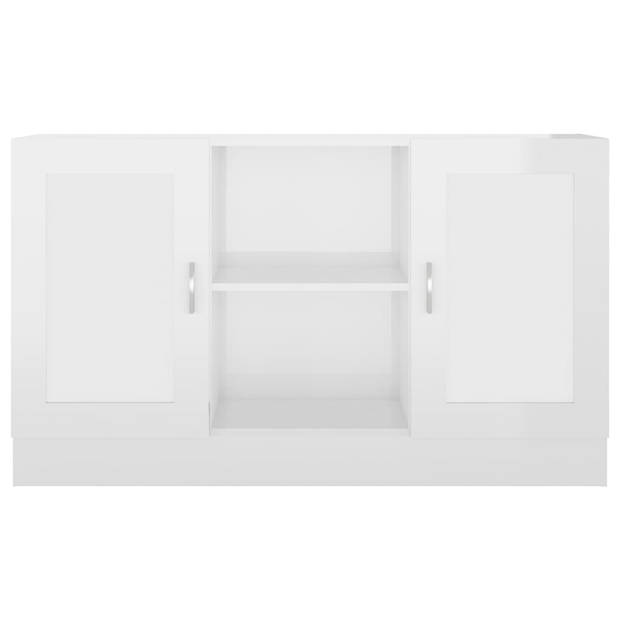 The Living Store Dressoir - Trendy - Opbergkast - 120 x 30.5 x 70 cm - Kleur- Hoogglans wit