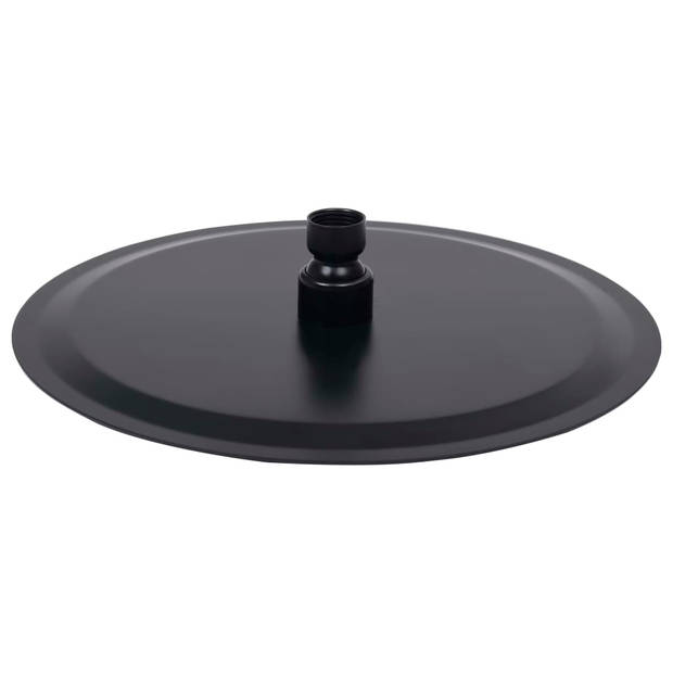 The Living Store Douchekop Rond - 25 cm - Zwart - Anti-kalksproeiers - 105 sproeigaten