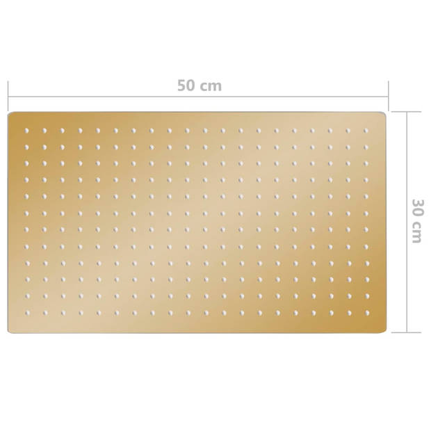 The Living Store Douchekop - Goud - 50 x 30 (L x B) - Anti-kalksproeiers