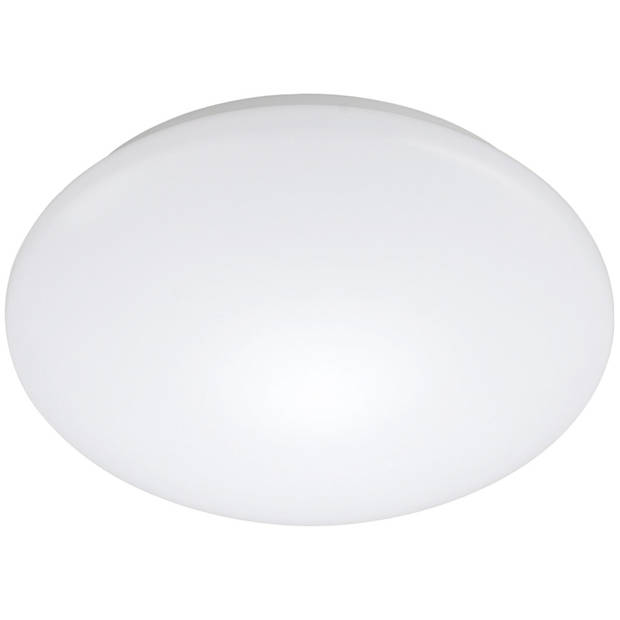 LED Plafondlamp met Bewegingssensor - Strum - 24W - Opbouw Rond - Natuurlijk Wit 4200K - 360° - Mat Wit - Aluminium