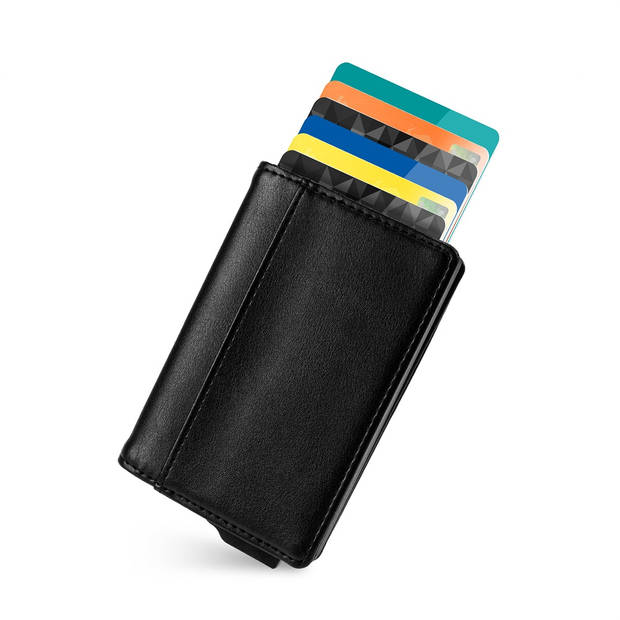 DistinQ Pasjeshouder Unisex Creditcardhouder Zwart met RFID & NFC beveiliging