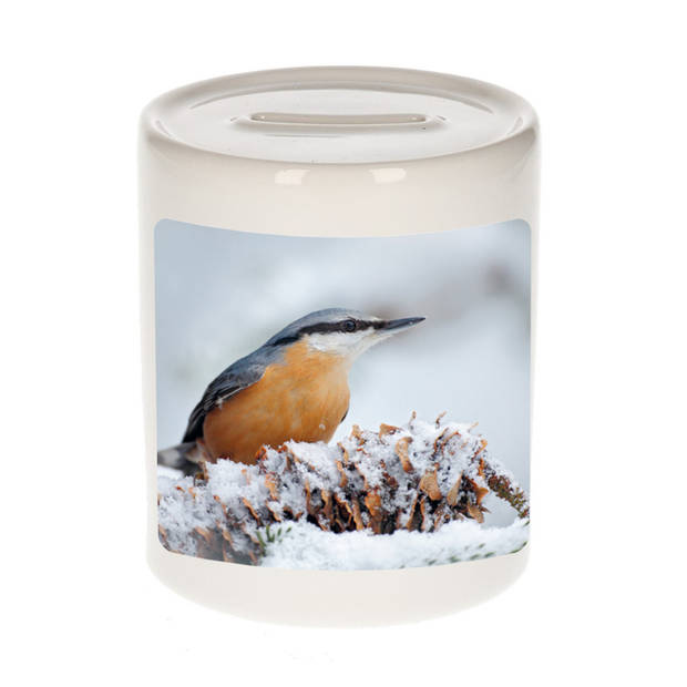 Foto boomklever vogel spaarpot 9 cm - Cadeau vogels liefhebber - Spaarpotten