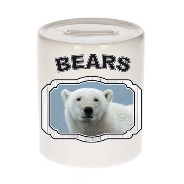 Dieren liefhebber witte ijsbeer spaarpot - ijsberen cadeau - Spaarpotten