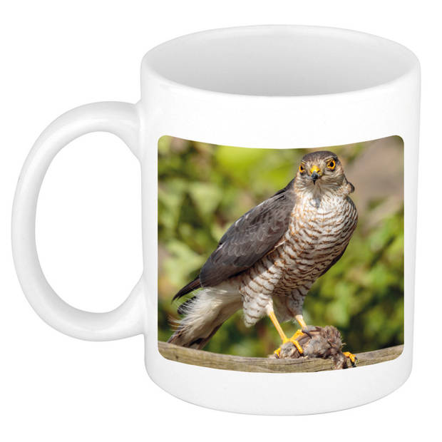 Foto mok havik roofvogel mok / beker 300 ml - Cadeau roofvolgel liefhebber - feest mokken