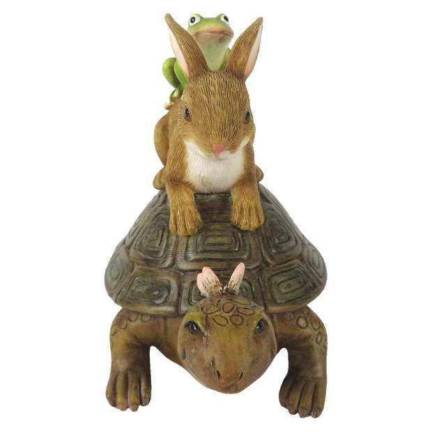 Clayre & Eef Multi Decoratie schildpad 14*9*11 cm 6PR3249