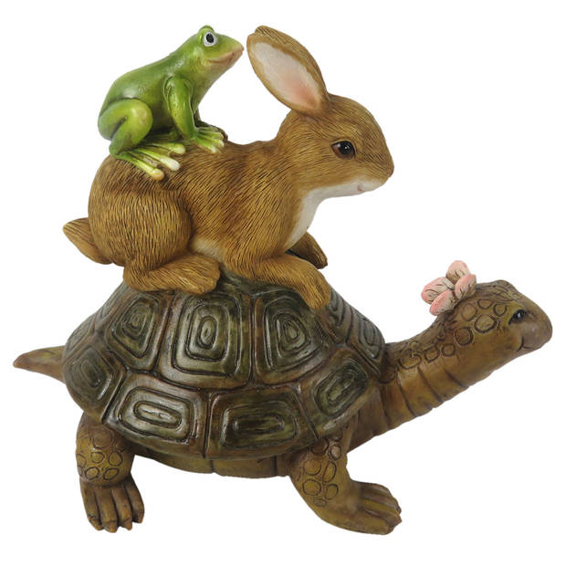 Clayre & Eef Multi Decoratie schildpad 14*9*11 cm 6PR3249