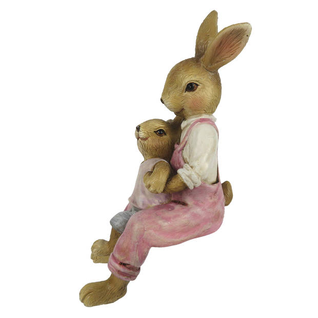 Clayre & Eef Roze Decoratie konijnen 6*6*15 cm 6PR3263