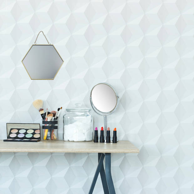 MISOU Hexagon Spiegel - Goud - 17x20 cm - Klein - Wandspiegel - Luxe - Accessoire