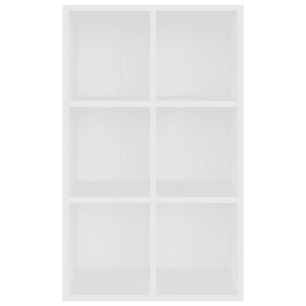 vidaXL Boekenkast/dressoir 66x30x98 cm bewerkt hout wit