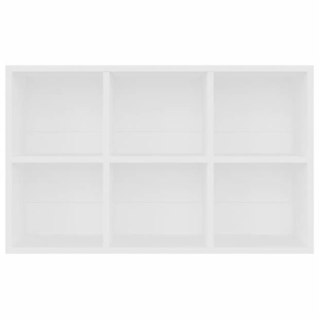 vidaXL Boekenkast/dressoir 66x30x98 cm bewerkt hout wit