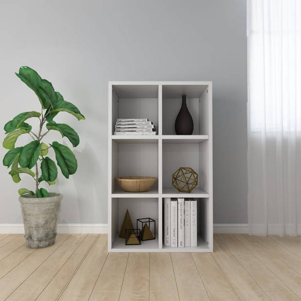 vidaXL Boekenkast/dressoir 66x30x98 cm bewerkt hout wit