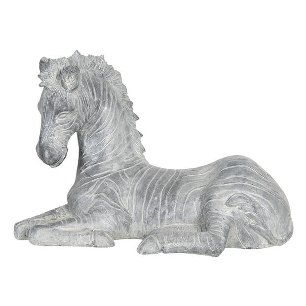 Clayre & Eef Grijze Decoratie zebra 40*18*27 cm 6PR3202