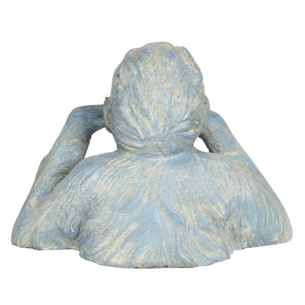 Clayre & Eef Blauwe Decoratie aap 24*13*18 cm 6PR3208