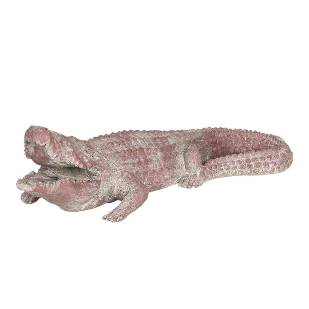 Clayre & Eef Rode Decoratie krokodil 46*21*12 cm 6PR3209