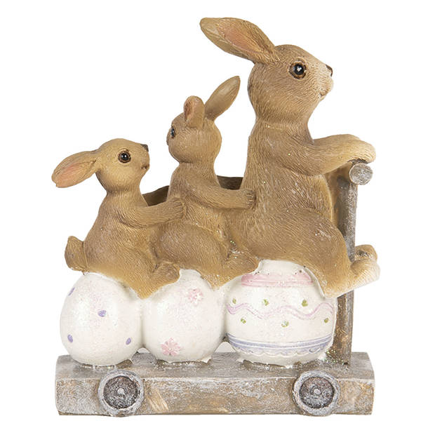 Clayre & Eef Multi Decoratie konijnen 11*4*12 cm 6PR3251