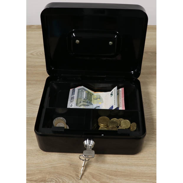 Securata Geldkistje - Compact - Zwart - Geldkistje met sleutel - Geldkistje spaarpot