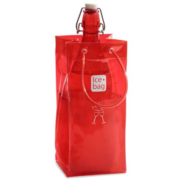 IceBag Wijnkoeler Rood Design Collection - 11x11x25,5cm - Eenvoudig mee te nemen - Champagne koeler