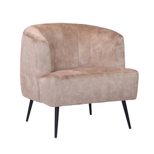 Bronx71 Velvet fauteuil Billy taupe.