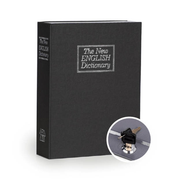 Securata Boek kluis met Sleutelslot - Zwart - 200 x 265 x 65 cm - Kluisje met sleutel - Verborgen Kluis in boek