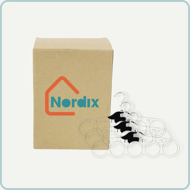 Nordix Vilten Hanger - Voor Sjaals en Riemen - 3 Stuks - Zwart - Ophangen - Organizer