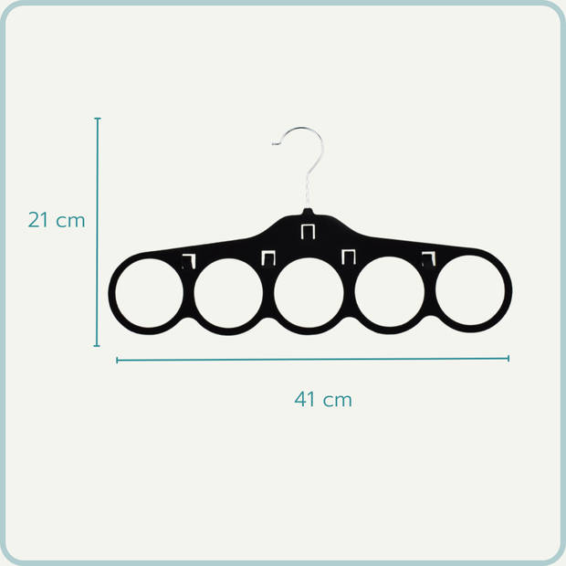 Nordix Vilten Hanger - Voor Sjaals en Riemen - 3 Stuks - Zwart - Ophangen - Organizer