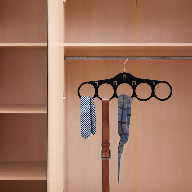 Nordix Vilten Hanger - Voor Sjaals en Riemen - 3 Stuks - Zwart - Ophangen - Organizer