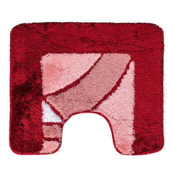 Tapis de bain contour wc et lavabo 60x60 cm flair rouge terre 1500 g/m2 -  Conforama