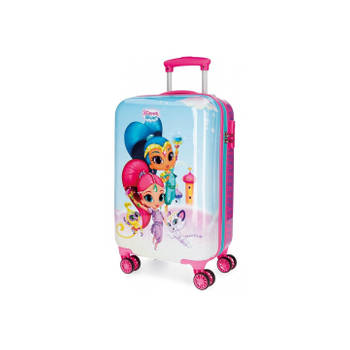 Shimmer & Shine roze kinderkoffer trolley meisjes 55 cm twister