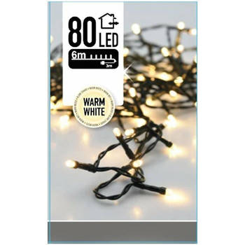 80 kerst led-lampjes warm wit voor buiten - Kerstverlichting kerstboom