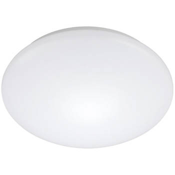 LED Plafondlamp met Bewegingssensor - Strum - 18W - Opbouw Rond - Natuurlijk Wit 4200K - 360° - Mat Wit - Aluminium