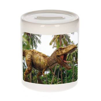 Foto brullende t-rex dinosaurus spaarpot 9 cm - Cadeau dinosaurussen liefhebber - Spaarpotten