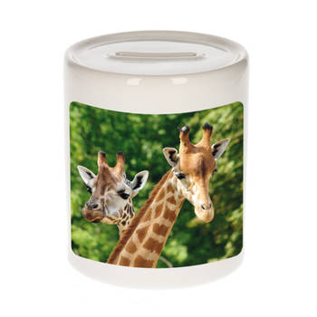 Foto giraffe spaarpot 9 cm - Cadeau giraffen liefhebber - Spaarpotten