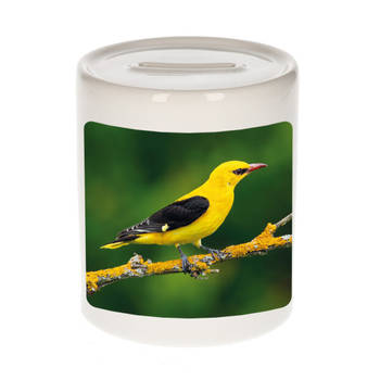 Foto wielewaal vogel spaarpot 9 cm - Cadeau vogels liefhebber - Spaarpotten