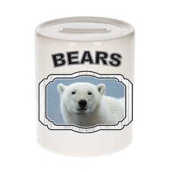 Dieren liefhebber witte ijsbeer spaarpot - ijsberen cadeau - Spaarpotten
