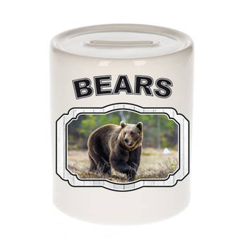 Dieren liefhebber bruine beer spaarpot - beren cadeau - Spaarpotten