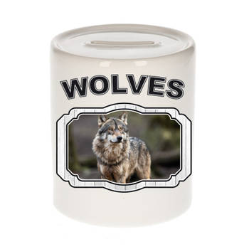 Dieren liefhebber wolf spaarpot - wolven cadeau - Spaarpotten