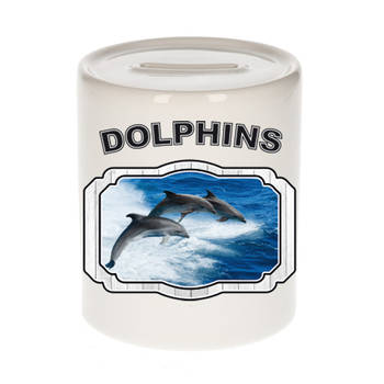 Dieren liefhebber dolfijn groep spaarpot - dolfijnen cadeau - Spaarpotten