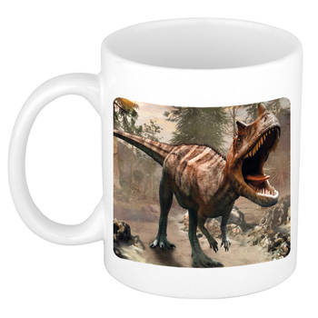 Foto mok carnotaurus dinosaurus mok / beker 300 ml - Cadeau dinosaurussen liefhebber - feest mokken