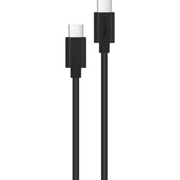 Philips USB Kabel 3.0 - Model DLC3106C/00 - USB-C - USB-C - Lengte: 2 Meter - PVC - Zwart