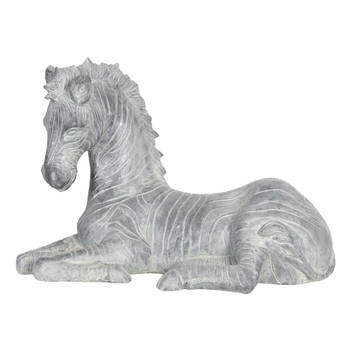 Clayre & Eef Grijze Decoratie zebra 35*17*24 cm 6PR3203