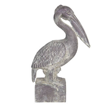 Clayre & Eef Bruine Decoratie pelikaan 23*13*37 cm 6PR3205