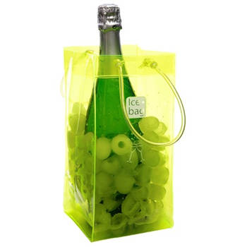 IceBag Wijnkoeler Geel Design Collection - 11x11x25,5cm - Eenvoudig mee te nemen - Champagne koeler