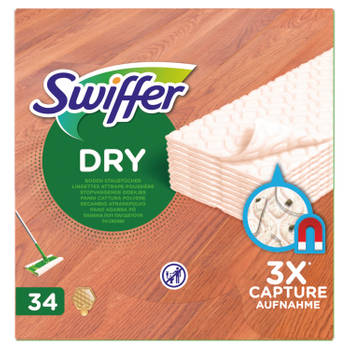 Swiffer Sweeper droge vloerdoekjes met bijenwas navulling - 34st