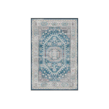 Vloerkleed vintage 200x300cm donkerblauw perzisch oosters tapijt