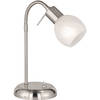 LED Bureaulamp - Trion Besina - E14 Fitting - Flexibele Arm - Rond - Mat Nikkel - Aluminium