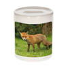 Foto bruine vos spaarpot 9 cm - Cadeau vossen liefhebber - Spaarpotten