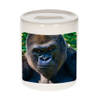 Foto stoere gorilla spaarpot 9 cm - Cadeau gorilla apen liefhebber - Spaarpotten