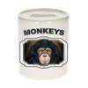 Dieren liefhebber leuke chimpansee spaarpot - apen cadeau - Spaarpotten